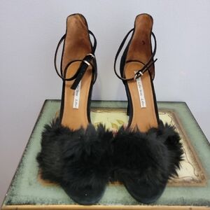 & Other Stories Faux Fur Sandal  Stiletto